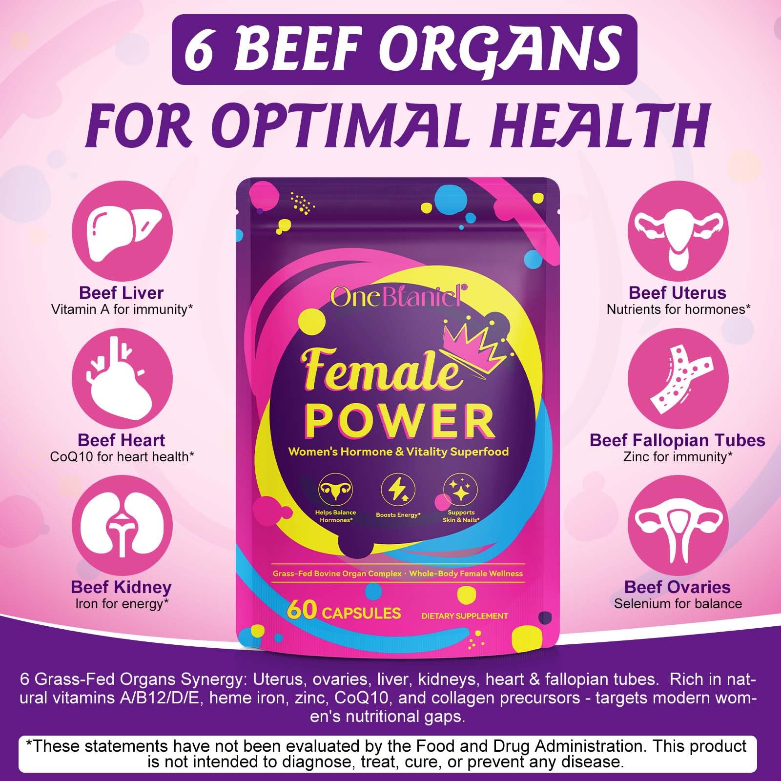 Beef Organ Supplement for Women – Grass-Fed Liver Capsules for Hormone Balance