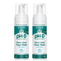 pH-D Feminine Health Boric Acid Foam Wash – pH-Balanced, Plant-Based, Paraben-Free (2x6 oz)