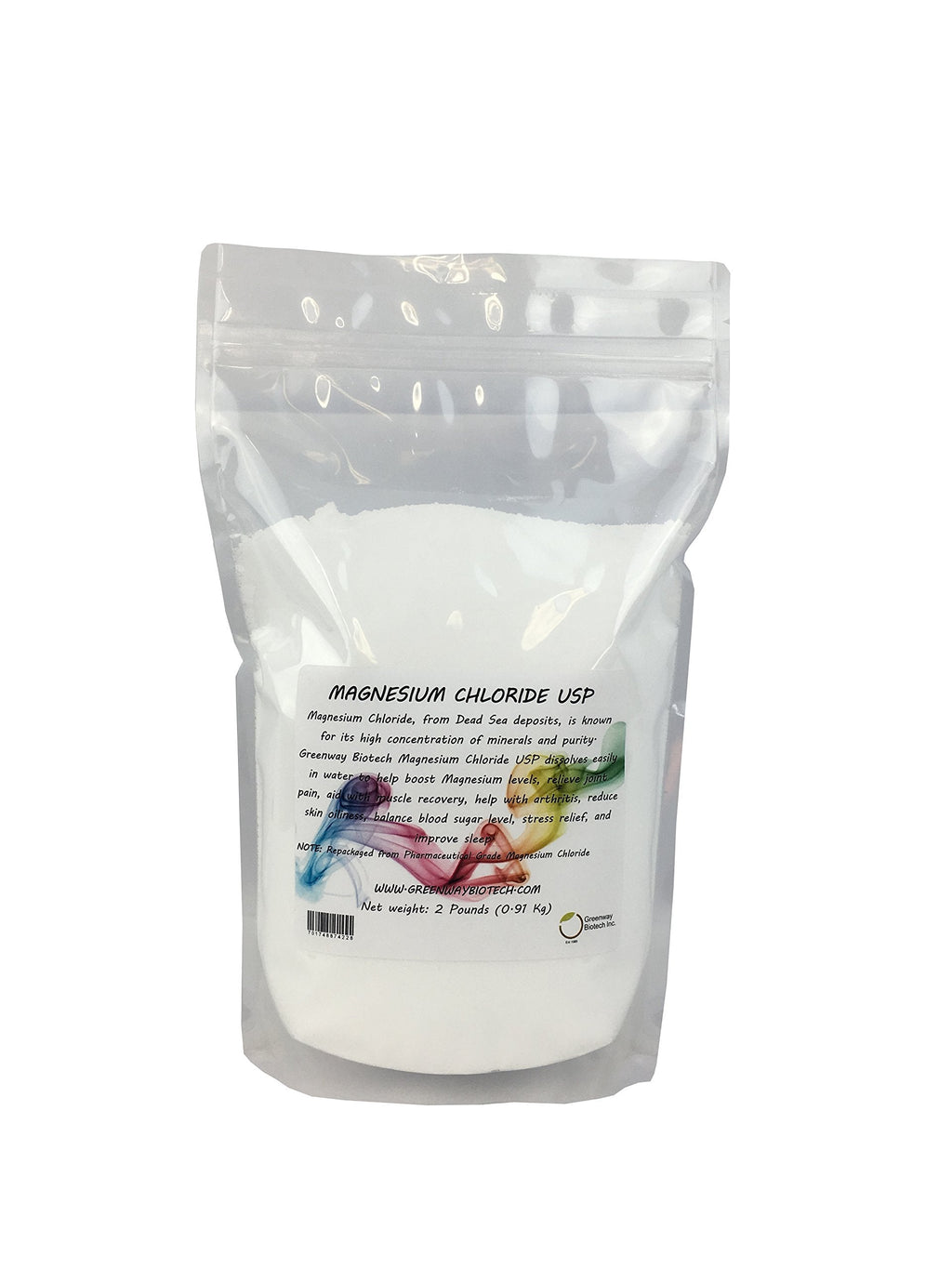 Greenway Biotech Organic Magnesium Chloride USP - 2 lb Powder, Edible Food Grade