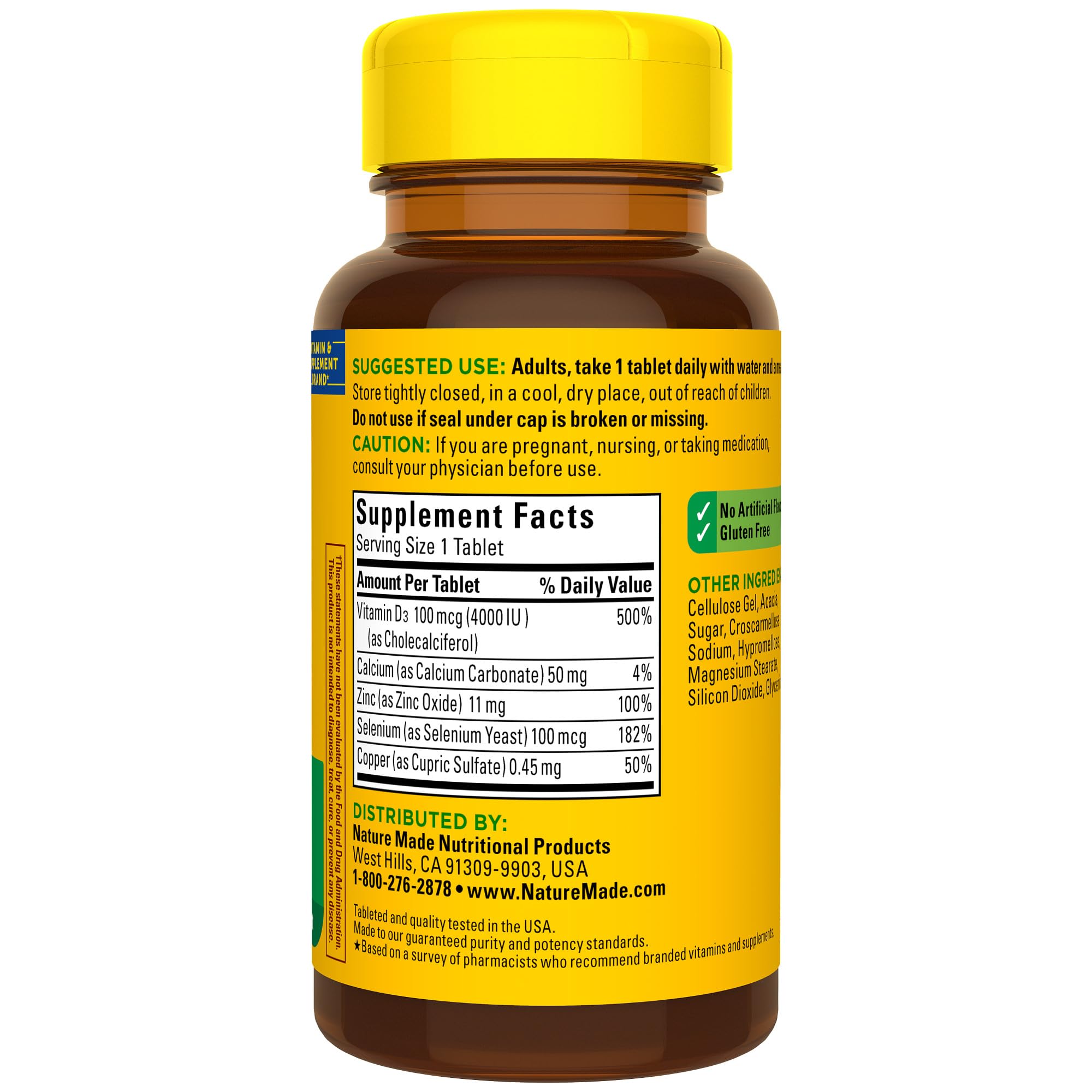 Nature Made Super D Immune Complex – Vitamin D3, Selenium, Zinc, Copper | 70 Tablets