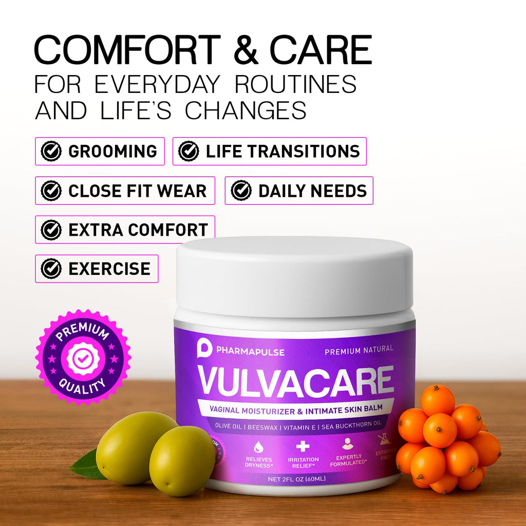 Pharmapulse Vaginal Moisturizer & Vulva Balm — Estrogen-Free Intimate Skin Care (2oz)