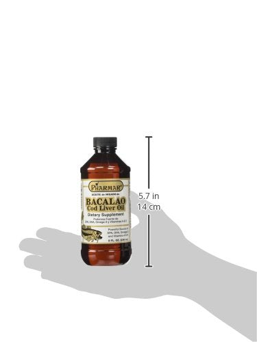 Pharmark Cod Liver Oil 8 oz Pack of 2 – Omega-3 Fish Oil Supplement