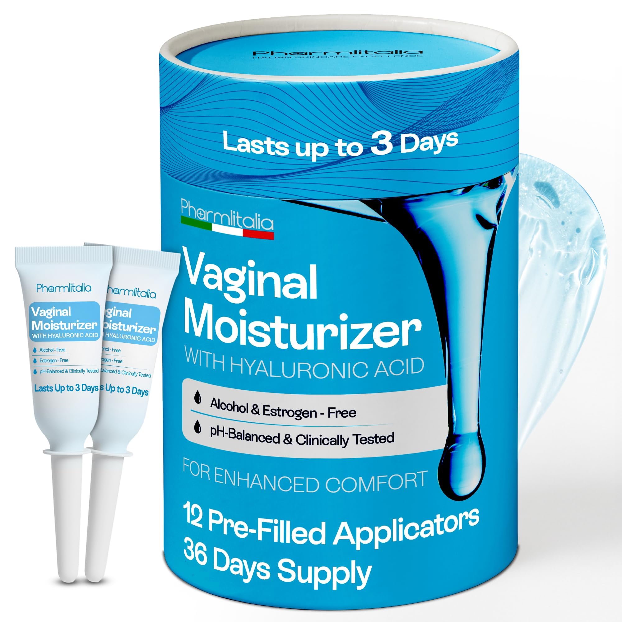 Pharmlitalia Vaginal Moisturizer Gel — Long-Lasting Hydration with Pre-Filled Applicators