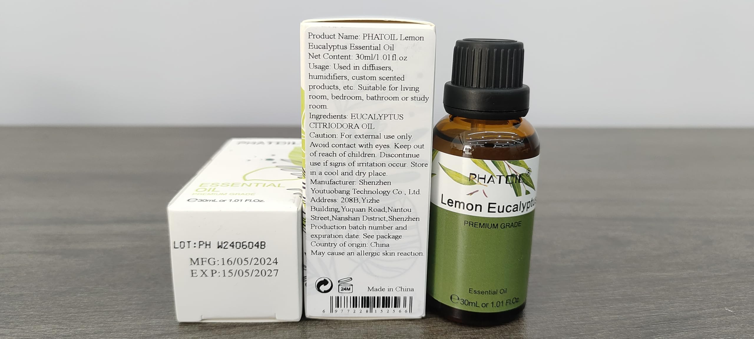 Lemon Eucalyptus Essential Oil 30ml | PHATOIL Aromatherapy for Diffusers