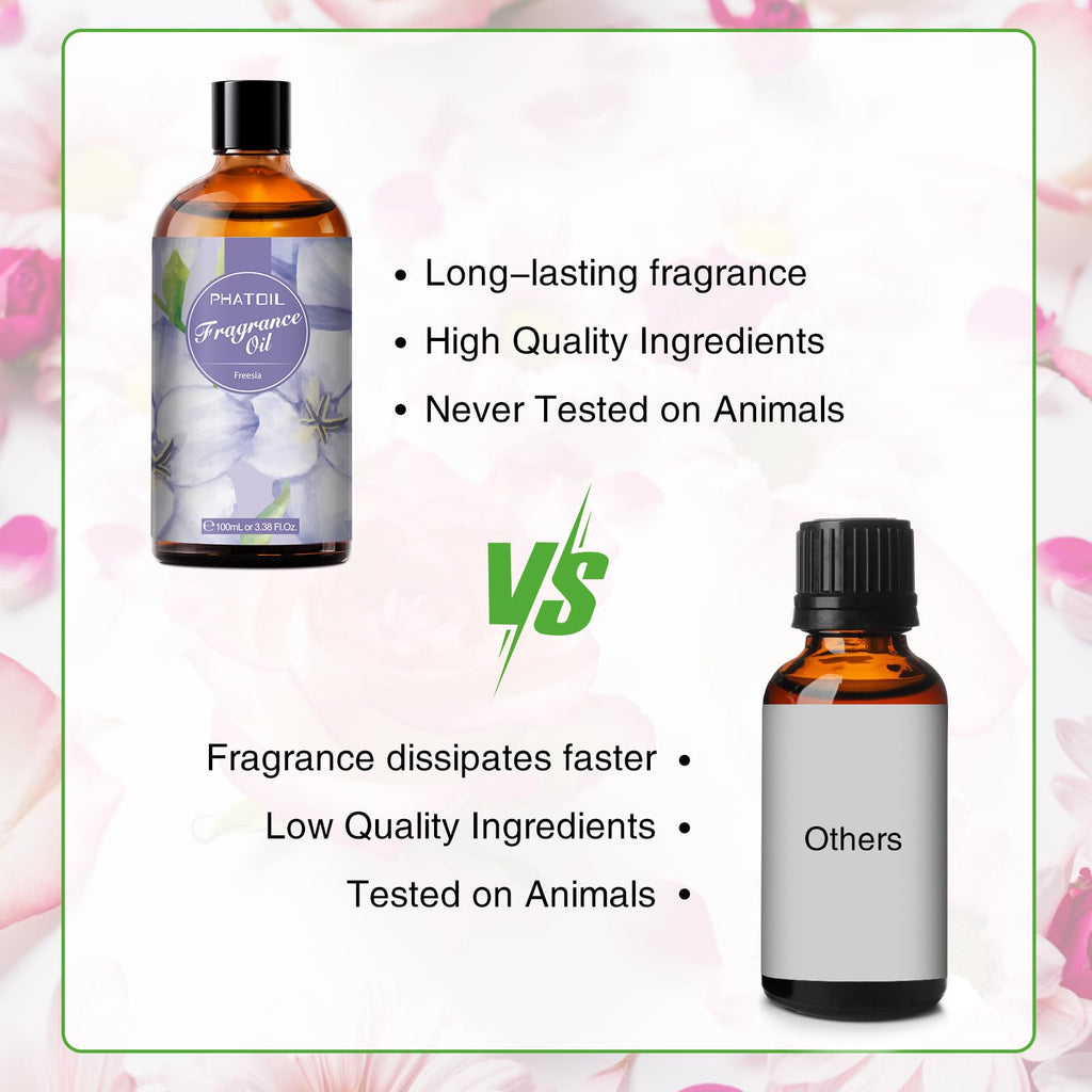 PHATOIL Freesia Fragrance Oil 100ml - Aromatherapy, Diffusers, Soap & Candle Making
