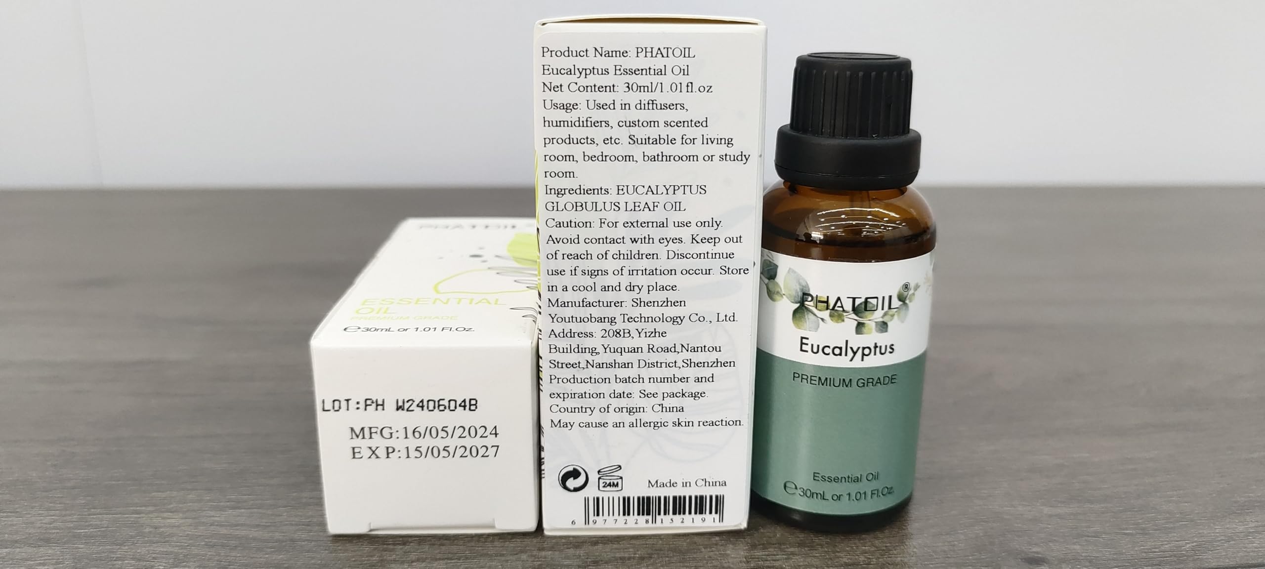 PHATOIL Eucalyptus Essential Oil 30ml – Pure Eucalyptus Oil for Diffusers, Aromatherapy & DIY Crafts