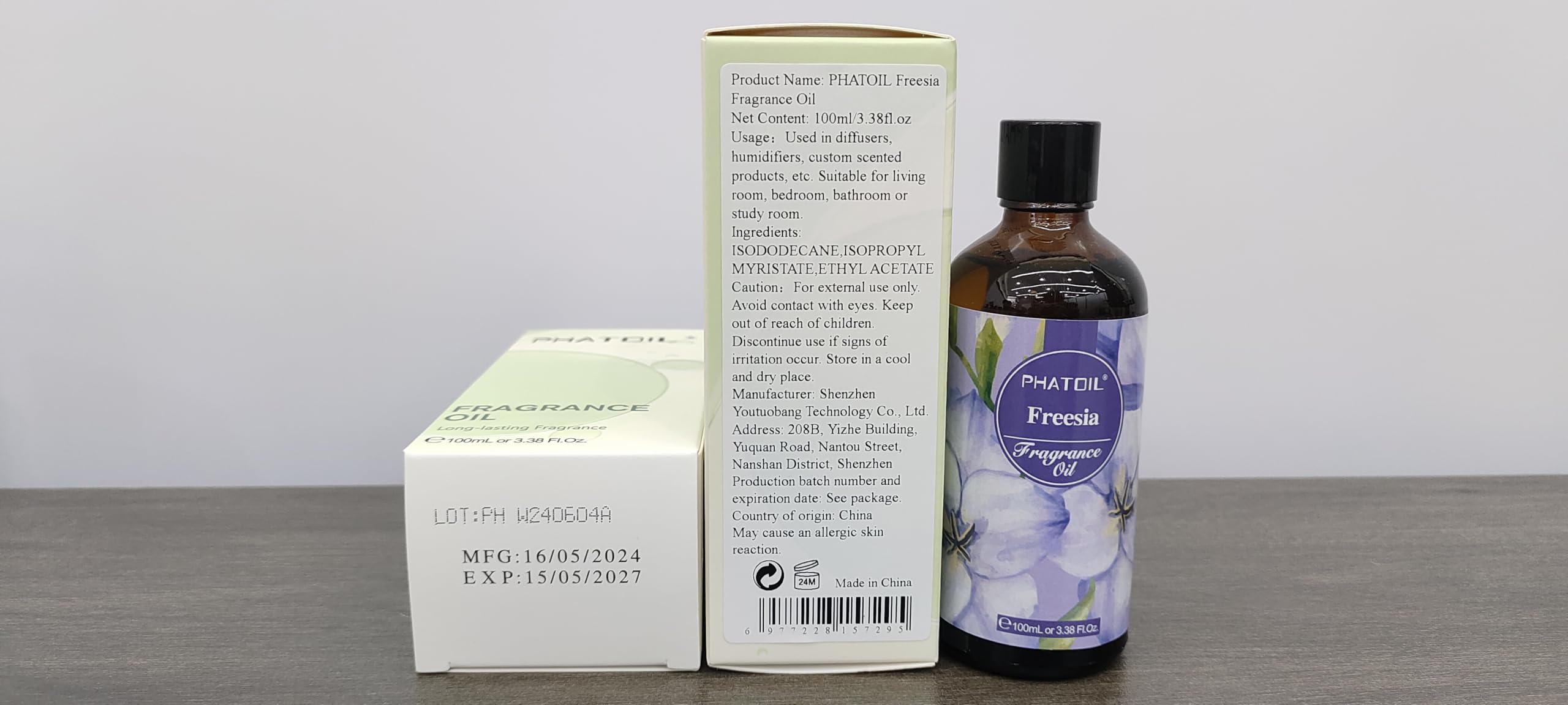 PHATOIL Freesia Fragrance Oil 100ml - Aromatherapy, Diffusers, Soap & Candle Making
