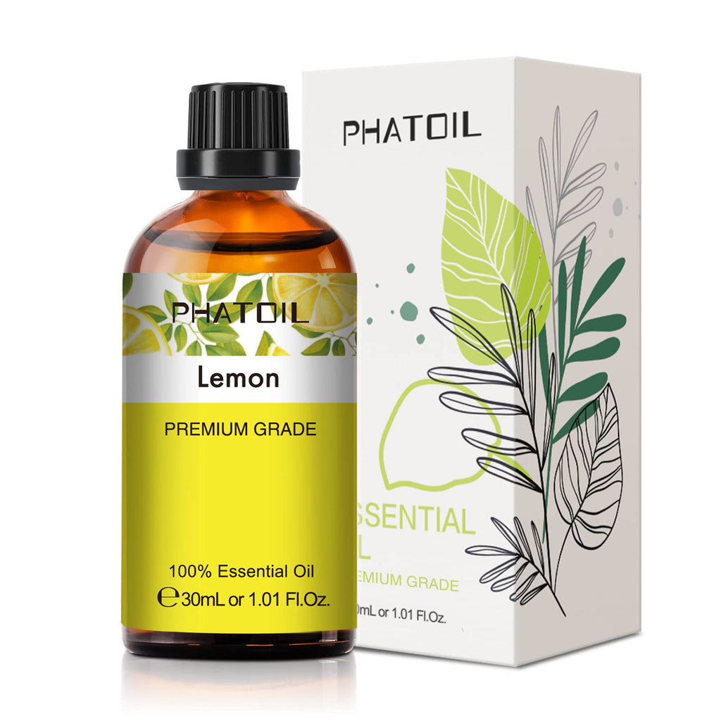 PHATOIL Lemon Essential Oil 30 mL | Pure Aromatherapy for Diffusers & DIY Crafts