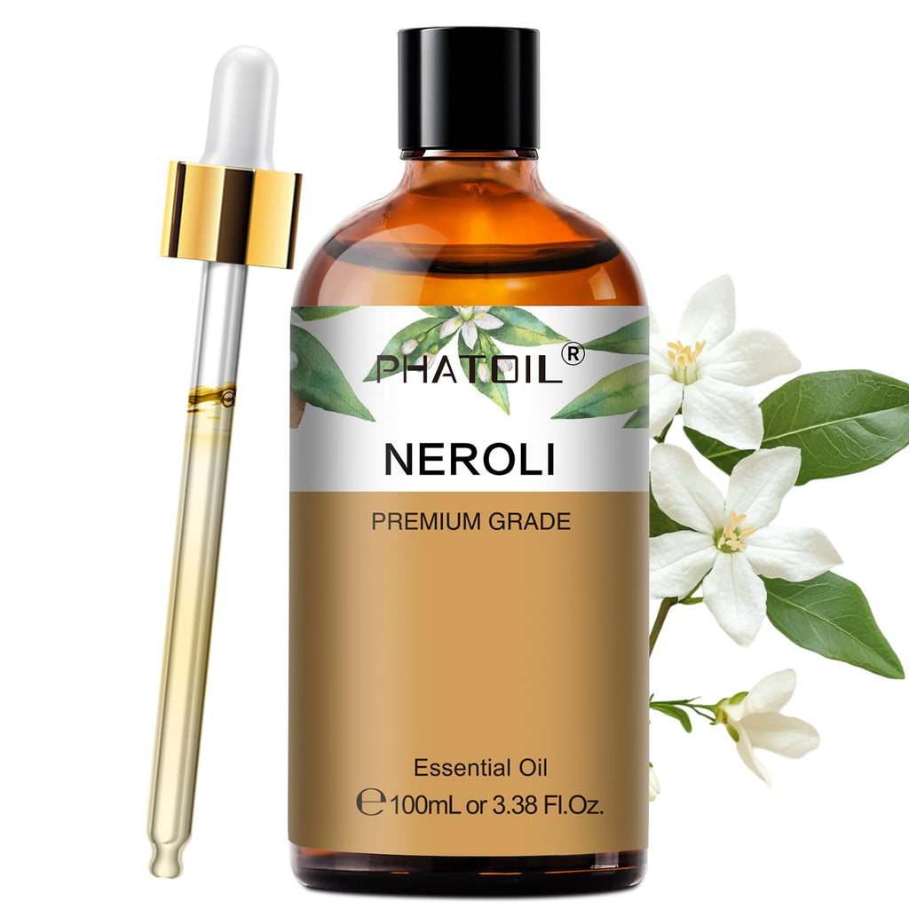 PHATOIL Neroli Essential Oil – Pure Aromatherapy for Skin Care & DIY Crafts (3.38 fl oz)