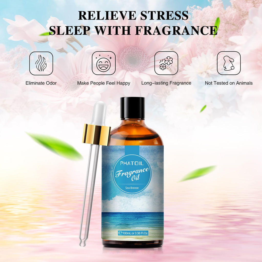 PHATOIL Sea Breeze Fragrance Oil – 100ml | Aromatherapy, Diffusers, DIY Candles & Soaps