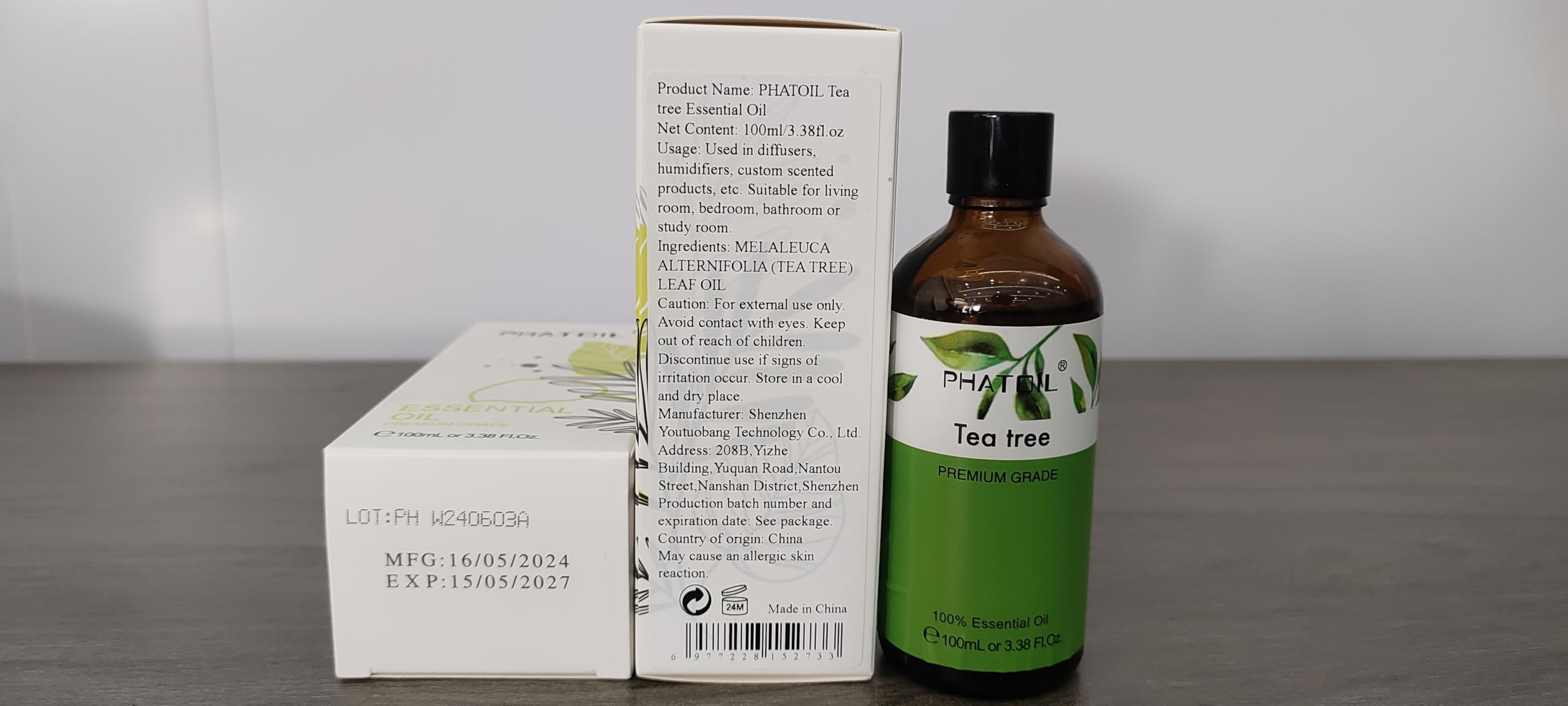 Tea Tree Essential Oil 100ml | PHATOIL Pure Aromatherapy for Diffuser, Humidifier & DIY Projects