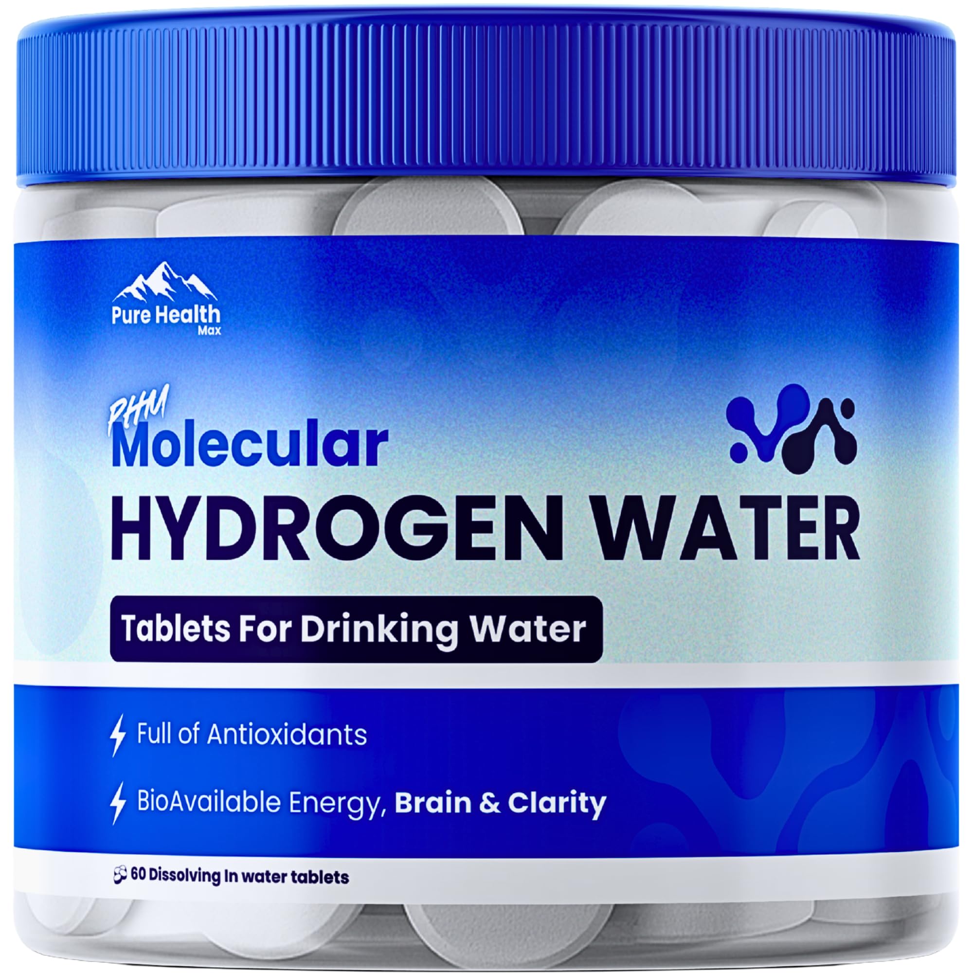 PHM Hydrogen Water Tablets – H2 Molecular Tabs | Hydration & Energy (90 Tablets)