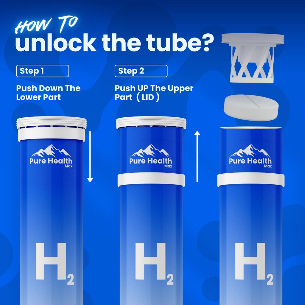 PHM Hydrogen Water Tablets – H2 Molecular Tabs for Hydration & Energy | 90 Tablets