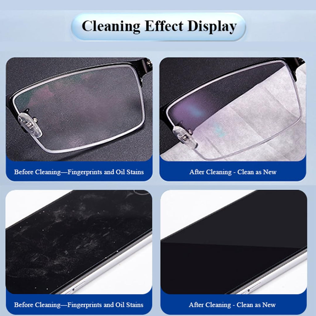 Pre-Moistened Lens Cleaning Wipes - 500 Pcs | Safe for Glasses, Screens & Devices