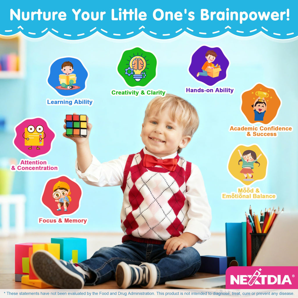 Phosphatidylserine 100mg Kids Focus Gummies - Vitamin C & D3, Sugar Free, Vegan