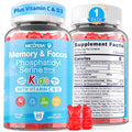 Phosphatidylserine 100mg Kids Focus Gummies - Vitamin C & D3, Sugar Free, Vegan