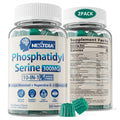 Phosphatidylserine Nootropic Brain Supplement - Focus & Energy Gummies with Bacopa Monnieri, Omega-3, Huperzine A, B12 & B6 - 2 Pack