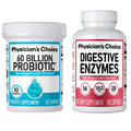 Physician's CHOICE Advanced Gut Health Bundle: 60B Probiotics 30ct + Digestive Enzymes 60ct