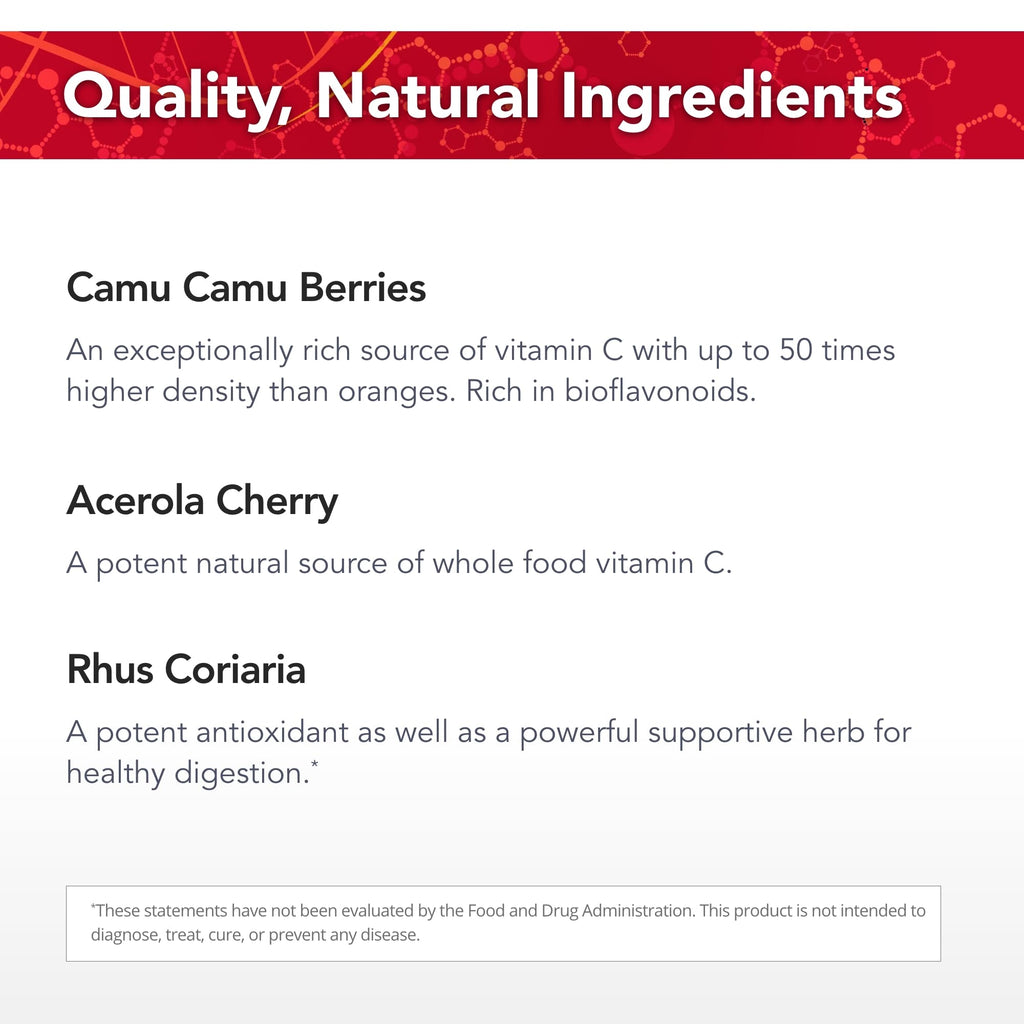 Physician's Strength Power-C 90 Capsules | Raw Food Vitamin C + Flavonoids