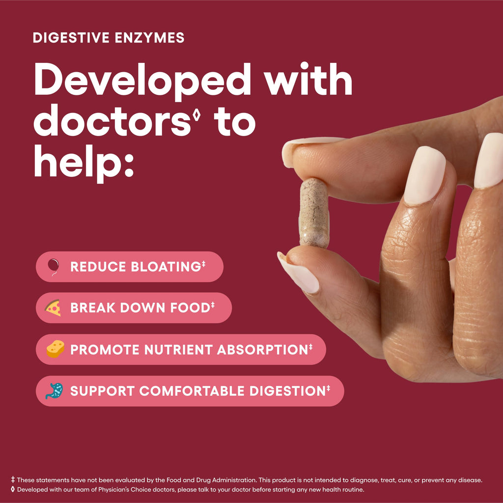 Physician's Choice Digestive Enzymes – 60 CT, 16 Enzymes + Probiotics