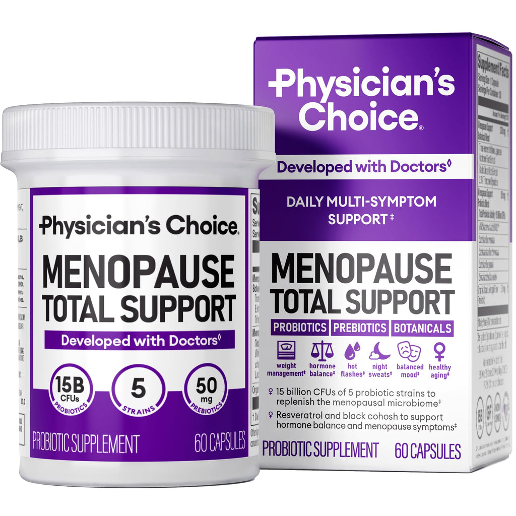 Physician's CHOICE Menopause Probiotic Supplement – Hormone Balance, Hot Flashes & Gut Health (60ct)