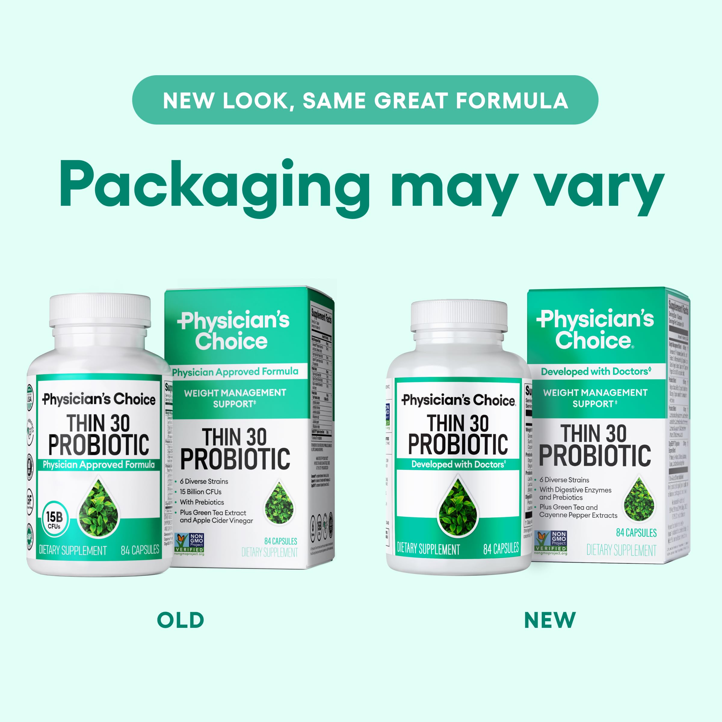Physician's CHOICE Probiotics – Weight Management & Bloating, 6 Strains, 84 CT