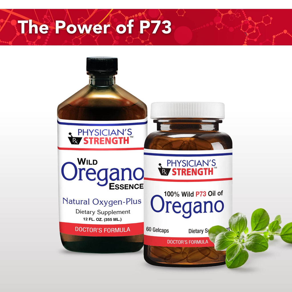 Physician's Strength Wild Oregano Gels – 60 Gelcaps | 100% Wild P73 Oil | Non-GMO