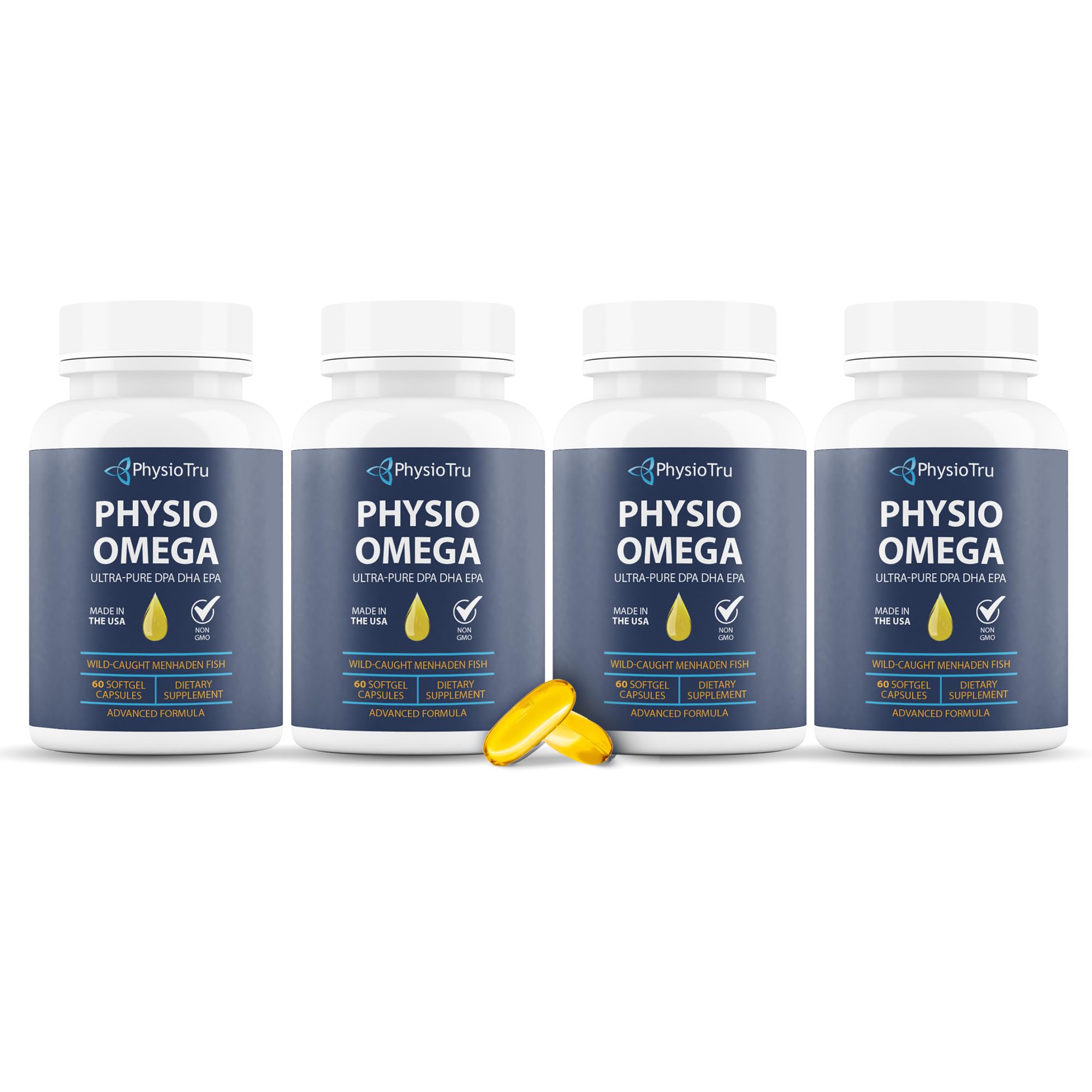 PhysioTru Physio Omega 2400mg Fish Oil – Burpless Omega-3 (EPA, DHA, DPA)