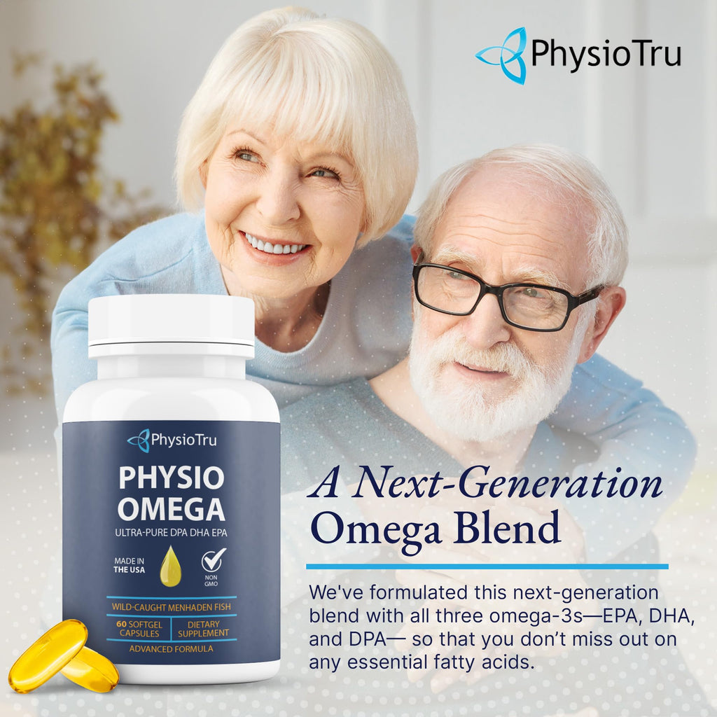 PhysioTru Physio Omega 2400mg Fish Oil – Burpless Omega-3 (EPA, DHA, DPA)