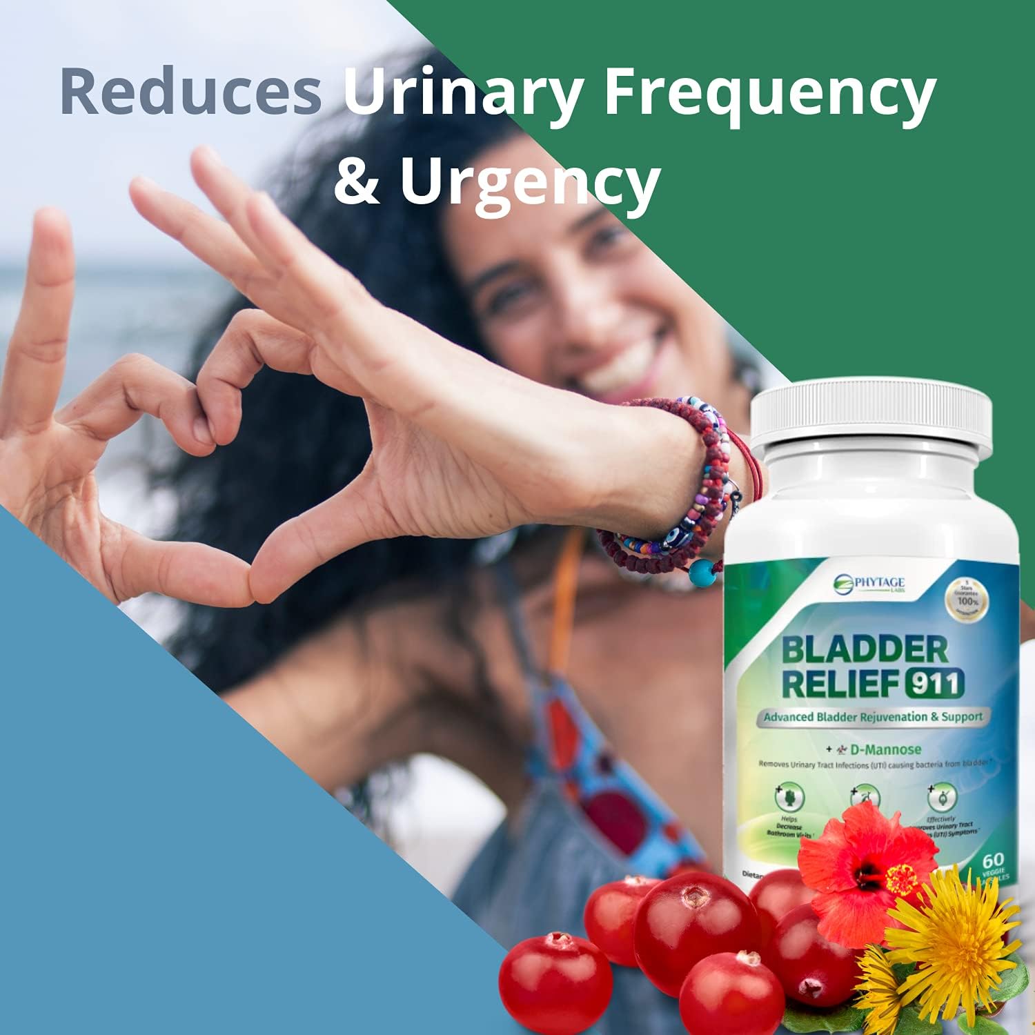 Phytage Labs Bladder Relief 911 Detoxifying Strength – Urinary Support for Men & Women, 2 Pack