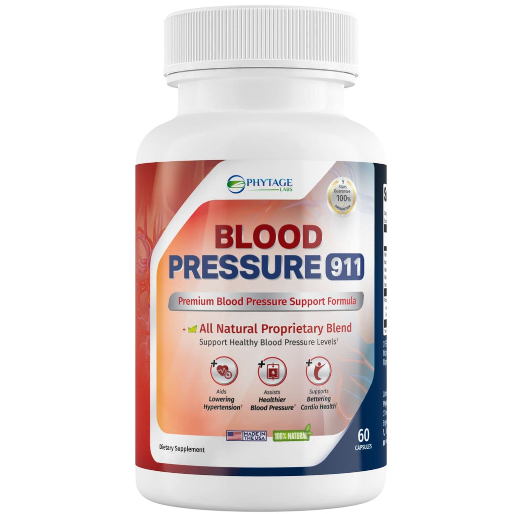 Phytage Labs Blood Pressure 911 – BP Support Pills, 60 Capsules