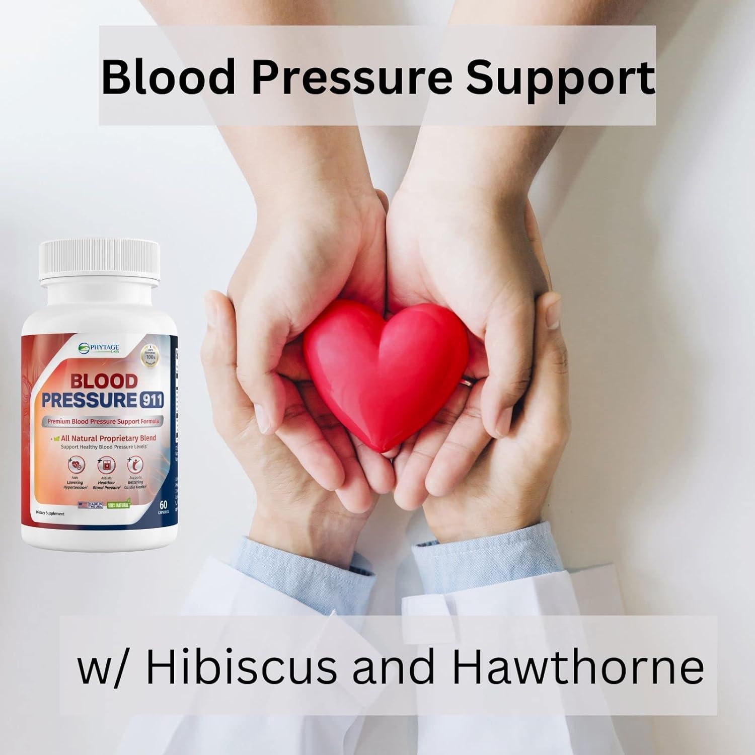 Phytage Labs Blood Pressure 911 Premium BP Support Pills - 2 Pack