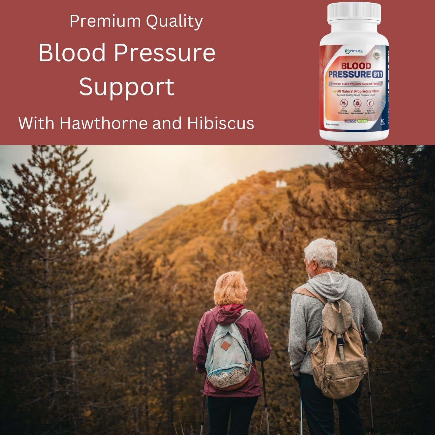 Phytage Labs Blood Pressure 911 Premium Supplement – BP Support Pills, 3-Pack