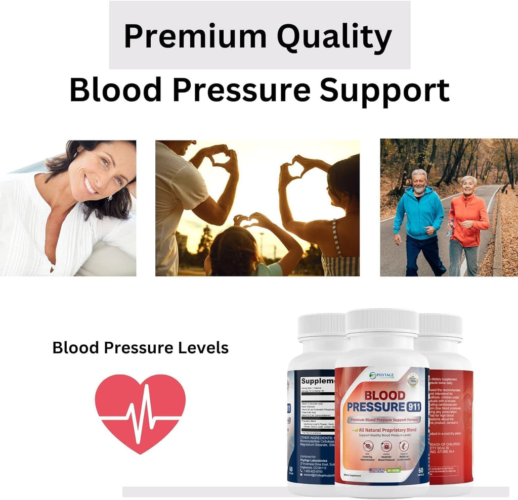 Phytage Labs Blood Pressure 911 Premium BP Support Pills - 2 Pack
