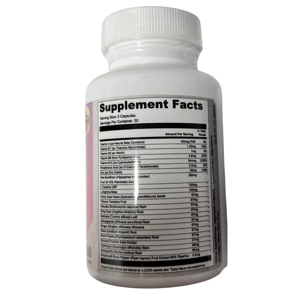 LeptiCell Advanced Wellness Supplement – Damiana, Dong Quai, Omega-7s | Phytage Labs | 60 Capsules