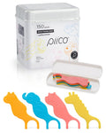 Piico Unflavored Kids Floss Picks – No Fluoride, Dual Line, 150 in Zoo Travel Case