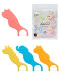 Piico Unflavored Kids Floss Picks – 80 Count Zoo Dual-Line Fluoride-Free