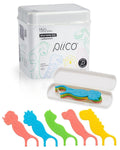Piico No Flavor Kids Floss Picks - No Fluoride Dual-Line - 150 Dino Homebox