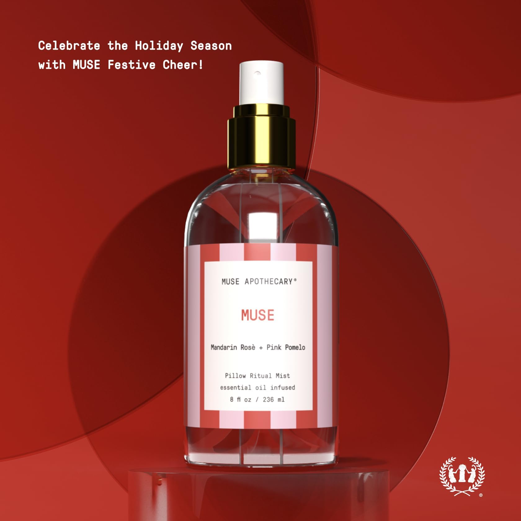 Muse Apothecary Pillow Ritual – Aromatic Pillow Mist, 8 oz, Mandarin Rosé + Pink Pomelo