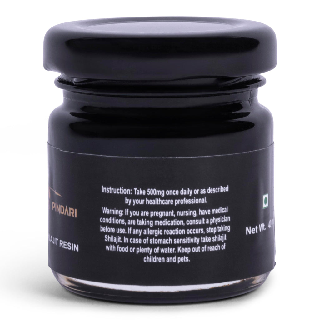 Pindari Shilajit Resin 500mg | High Potency, Energy Boost | Himalayan-Sourced