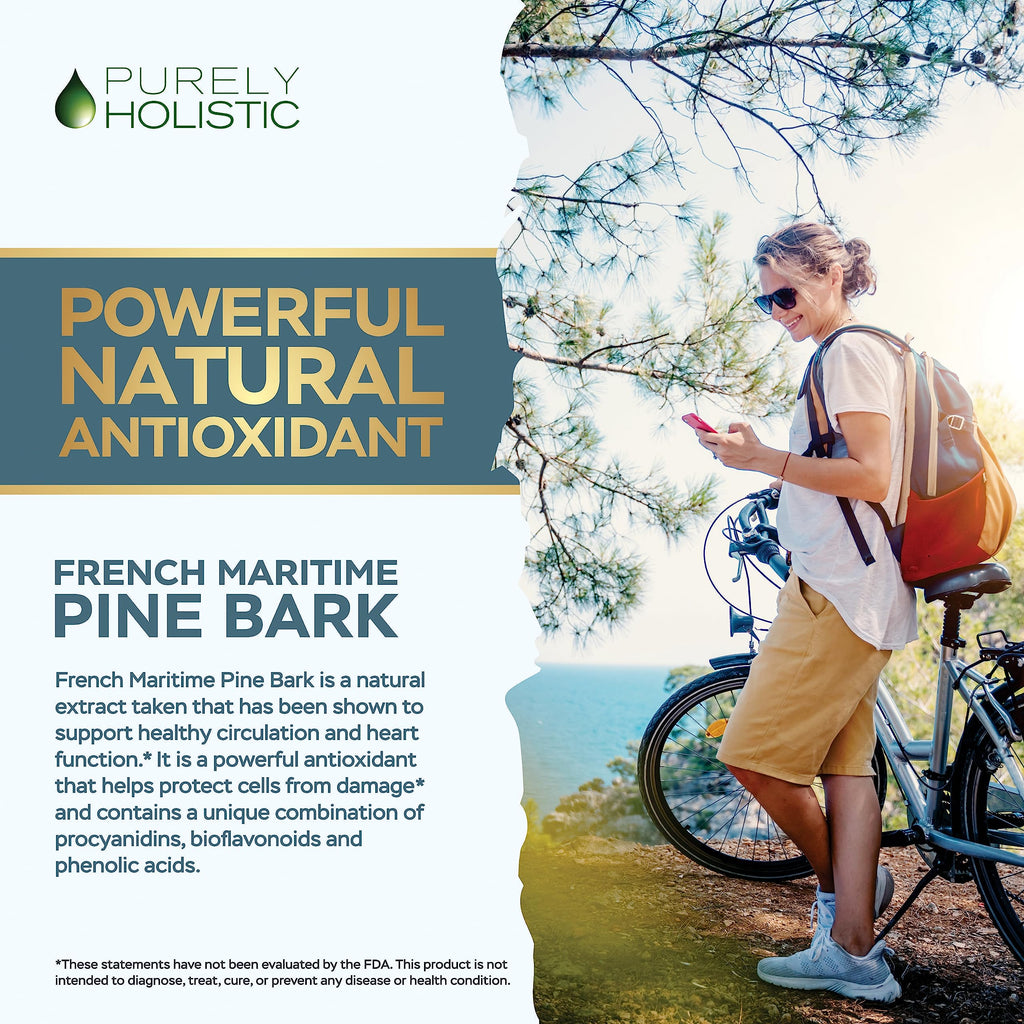 Purely Holistic Pine Bark Extract 350mg – 180 Vegan Capsules