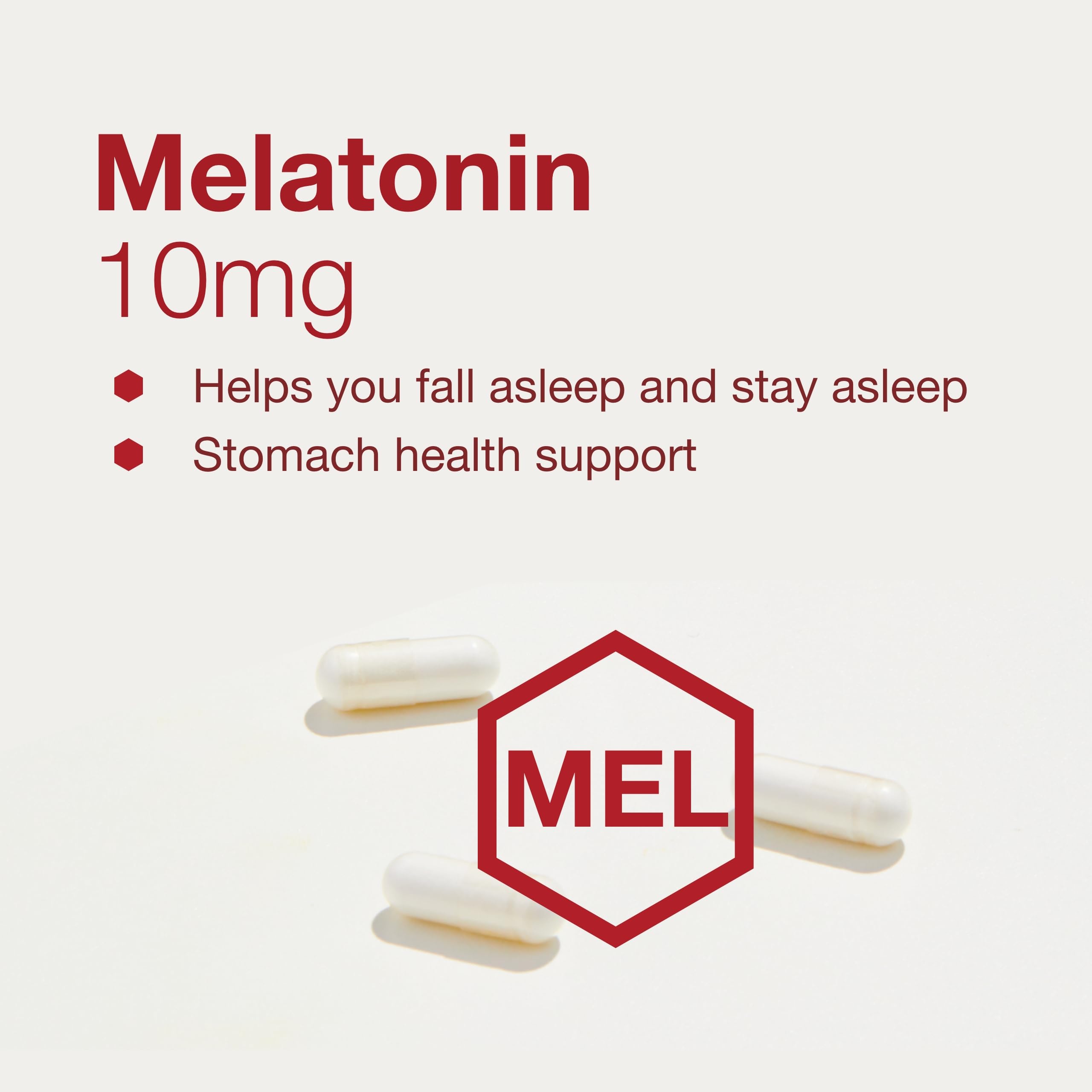 Melatonin Extra Strength 10 mg - Sleep Support for Adults - Kosher & Non-GMO - 100 Veg Caps