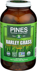 Pines International Barley Grass 1,400 Tablets – Organic, Gluten Free, Non-GMO, Vegan