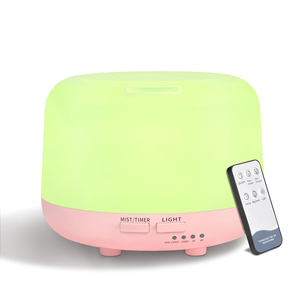 300ML Essential Oil Diffuser with Remote – Pink Ultrasonic Aroma Diffuser
