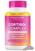 Pink Stork Cortisol Complex for Women – Adaptogenic Adrenal Support, 60 Count