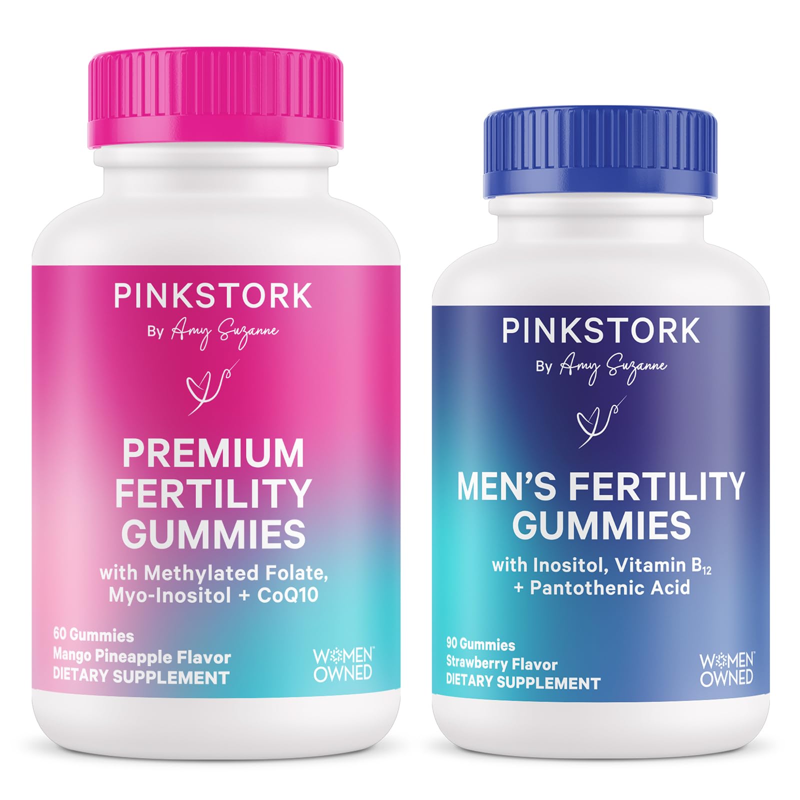 Pink Stork His & Hers Fertility Gummies Bundle – Fertility Support for Women & Men