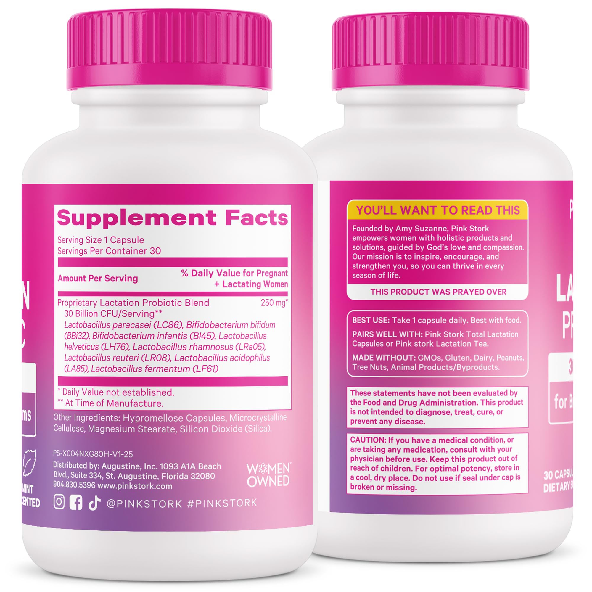 Pink Stork Lactation Probiotic – 30B CFU Multi-Strain for Breastfeeding Women