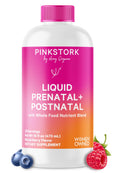Pink Stork Liquid Prenatal Vitamins for Women – Berry Flavor, Organic Whole-Food Blend, 32 Servings