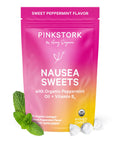 Pink Stork Organic Peppermint Lozenges with Vitamin B6 — Morning & Motion Sickness Support, 30 Wrapped Candies