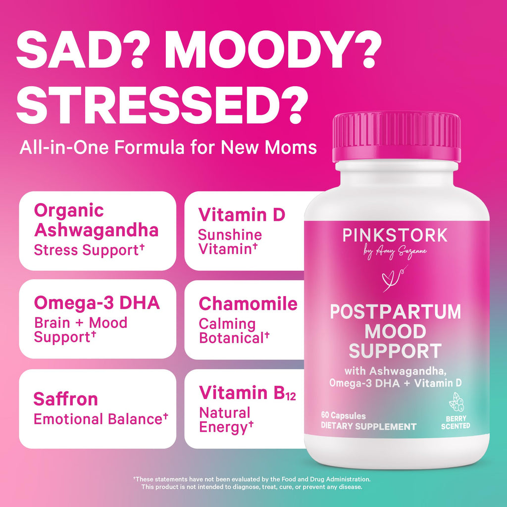 Pink Stork Postpartum Mood Support | Postnatal Hormone Balance for Women
